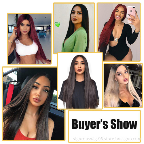 Vigorous Long Straight Deep Part Lace Front Wigs Synthetic Hair Ombre Blonde For Women